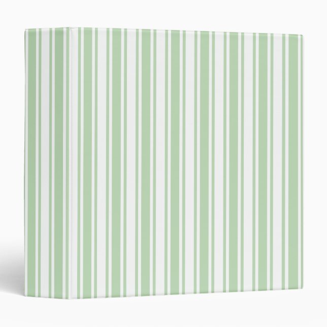 Pale green and white candy stripes binder (Front/Spine)