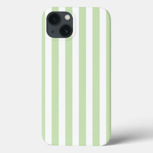 Pale green and white candy stripes Case-Mate iPhon iPhone 13 Case