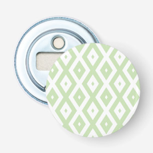Pale green and white diamond pattern bottle opener