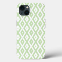 Pale green and white diamond pattern Case-Mate iPh