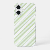 Pale green and white five stripes pattern