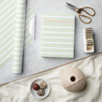Pale green and white five stripes pattern