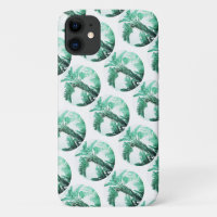 Pale Green Banana Tree Leaf iPhone 11 Case