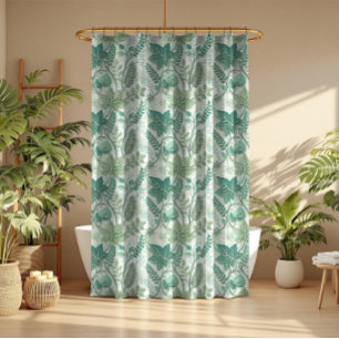 Pale Green Beige Vintage Botanical Pattern