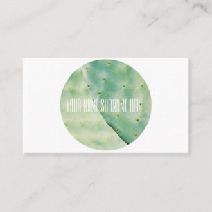 Pale Green Cactus Fig Organic Feel Business Card