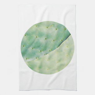 Pale Green Cactus Fig Organic Feel Pastel Kitchen Towel