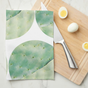 Pale Green Cactus Fig Organic Feel Pastel Kitchen Towel