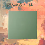 Pale Green Ceramic Tile<br><div class="desc">Great for bathrooms,  backsplash areas,  and more.  This tile is backed in a pale green (it is a match to our pale green with cream coloured florals).  We have a huge selection of traditional tiles as well as unique tiles to offset your work.</div>