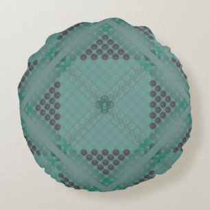 Pale green circle or balls texture, forming square round pillow
