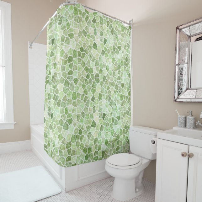 Pale Green Cobbled Patchwork Terrazo Pattern (In Situ)
