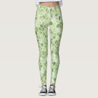 Pale Green Cobbled Patchwork Terrazo Pattern