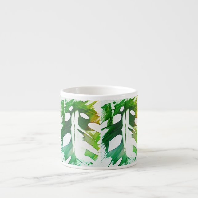 Pale Green Delicious Monster Leaf Coffee Mug (Front)