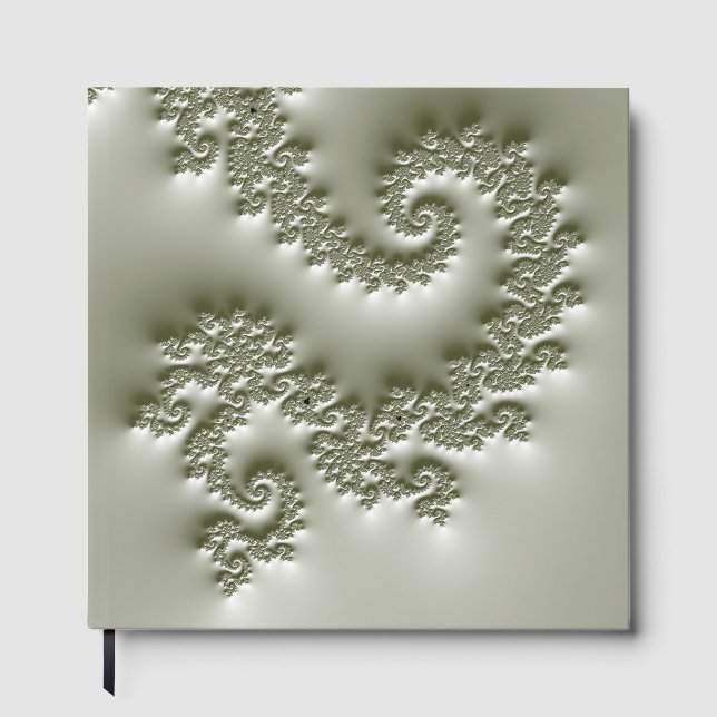 Pale green fractal guest book (Front)
