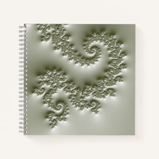 Pale green fractal notebook