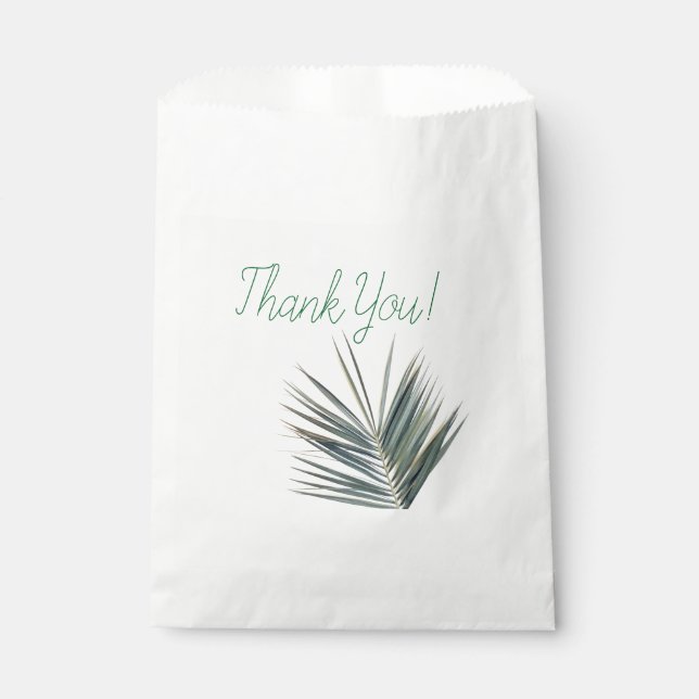 Pale green leaf favour bag (Front)
