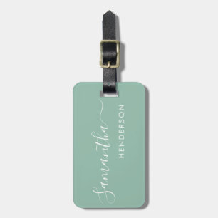pale Green Luggage Tags Wedding Table Plan /Favour