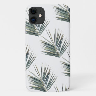 Pale Green Palm Tree Leaf iPhone 11 Case