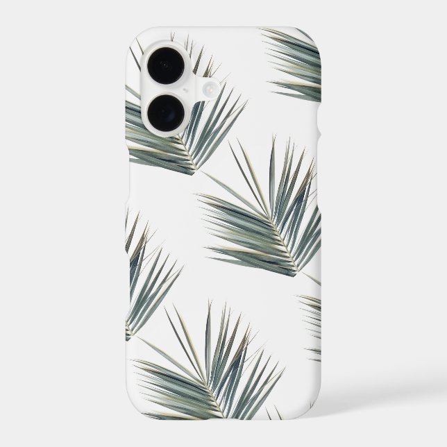 Pale Green Palm Tree Leaf iPhone 11 Case (Back)