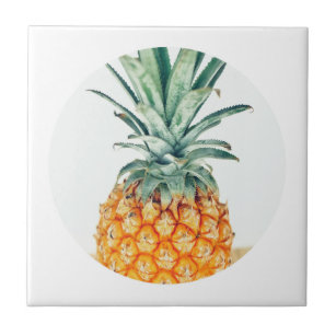 Pale Green Pastel Pineapple Organic Feel Tile