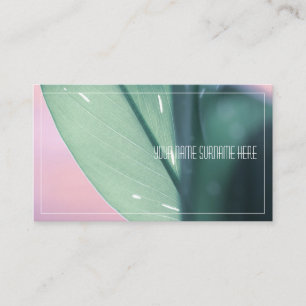 Pale Green Plant Leaves Nature Feel Business Card