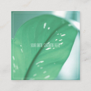 Pale Green Plant Leaves Nature Feel Business Card