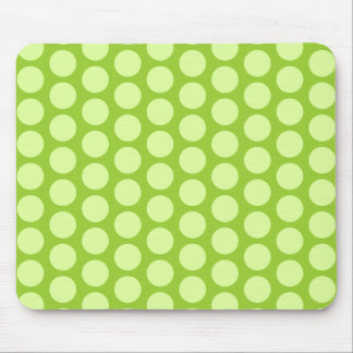 Pale Green Polka Dots Mouse Pad