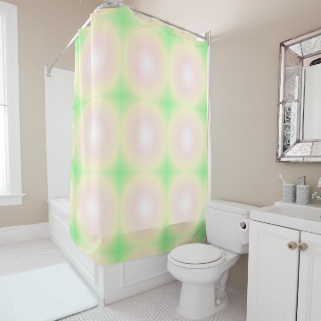 Pale Green Rose White 3D Optical Gradient Pattern (In Situ)