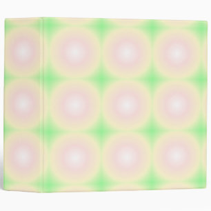 Pale Green Rose White 3D Optical Gradient Pattern Binder