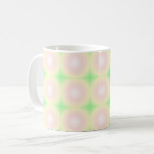 Pale Green Rose White 3D Optical Gradient Pattern Coffee Mug