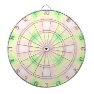 Pale Green Rose White 3D Optical Gradient Pattern Dartboard