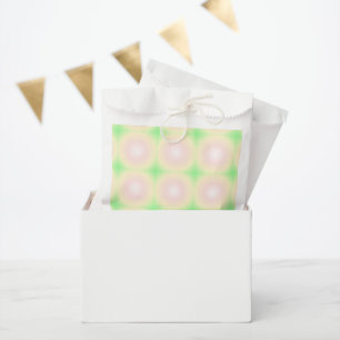 Pale Green Rose White 3D Optical Gradient Pattern Favour Bag
