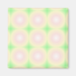 Pale Green Rose White 3D Optical Gradient Pattern Magnet