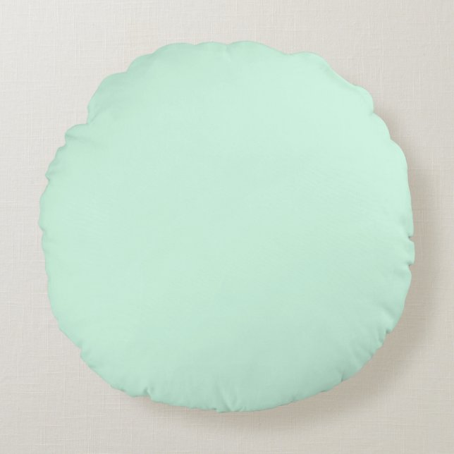 Pale Green Round Pillow (Front)