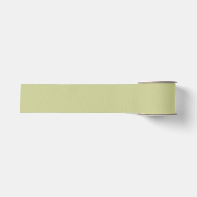 Pale Green Solid Colour Grosgrain Ribbon (Front)