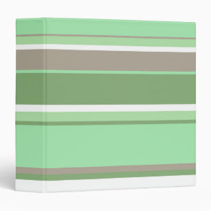 Pale green stripes binder