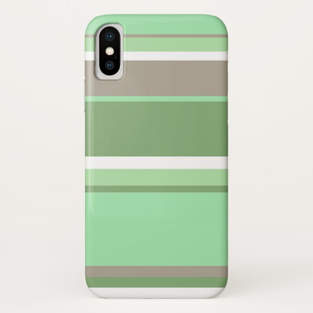 Pale green stripes Case-Mate iPhone case (Back)
