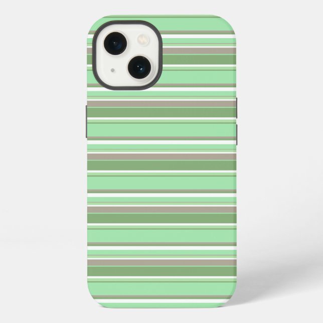Pale green stripes Case-Mate iPhone case (Back)