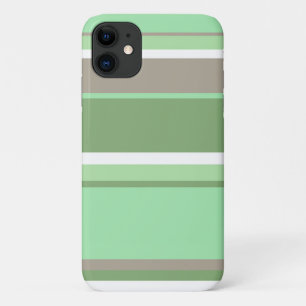 Pale green stripes iPhone 11 case
