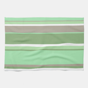Pale green stripes kitchen towel