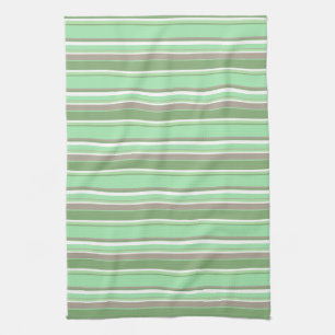 Pale green stripes kitchen towel