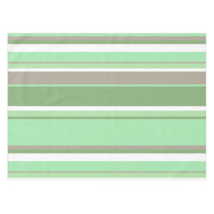 Pale green stripes tablecloth