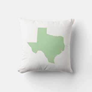 Pale Green Texas Throw Pillow