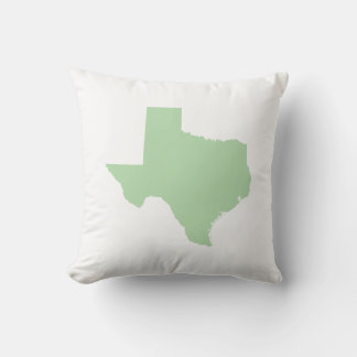 Pale Green Texas Throw Pillow