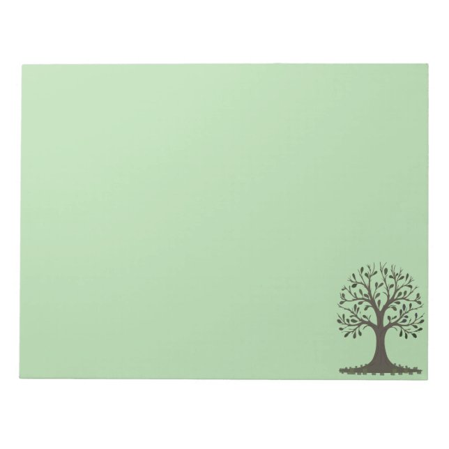 🌳 Pale Green Tree of Life Notebook and Stationery Notepad (Front)