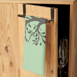 Pale Green Tree of Life Tea Towel