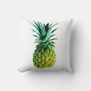 Pale Green Yellow Pineapple Minimalistic Cushion