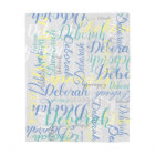 Pale Grey Fleece-Blanket with Repeated Name