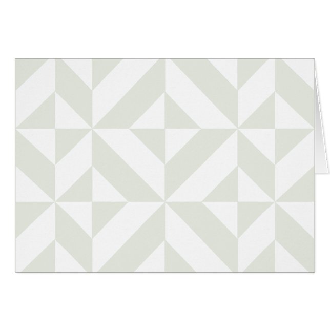 Pale Grey Geometric Deco Cube Pattern (Front Horizontal)