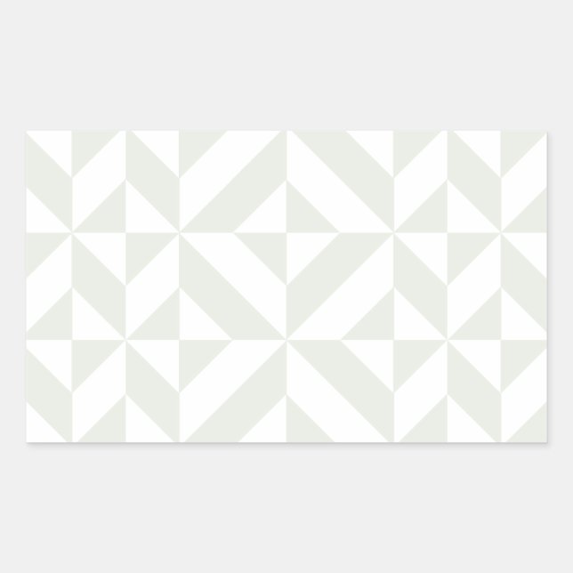 Pale Grey Geometric Deco Cube Pattern Sticker (Front)