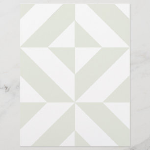 Pale Grey Geometric Deco Scrapbook Paper